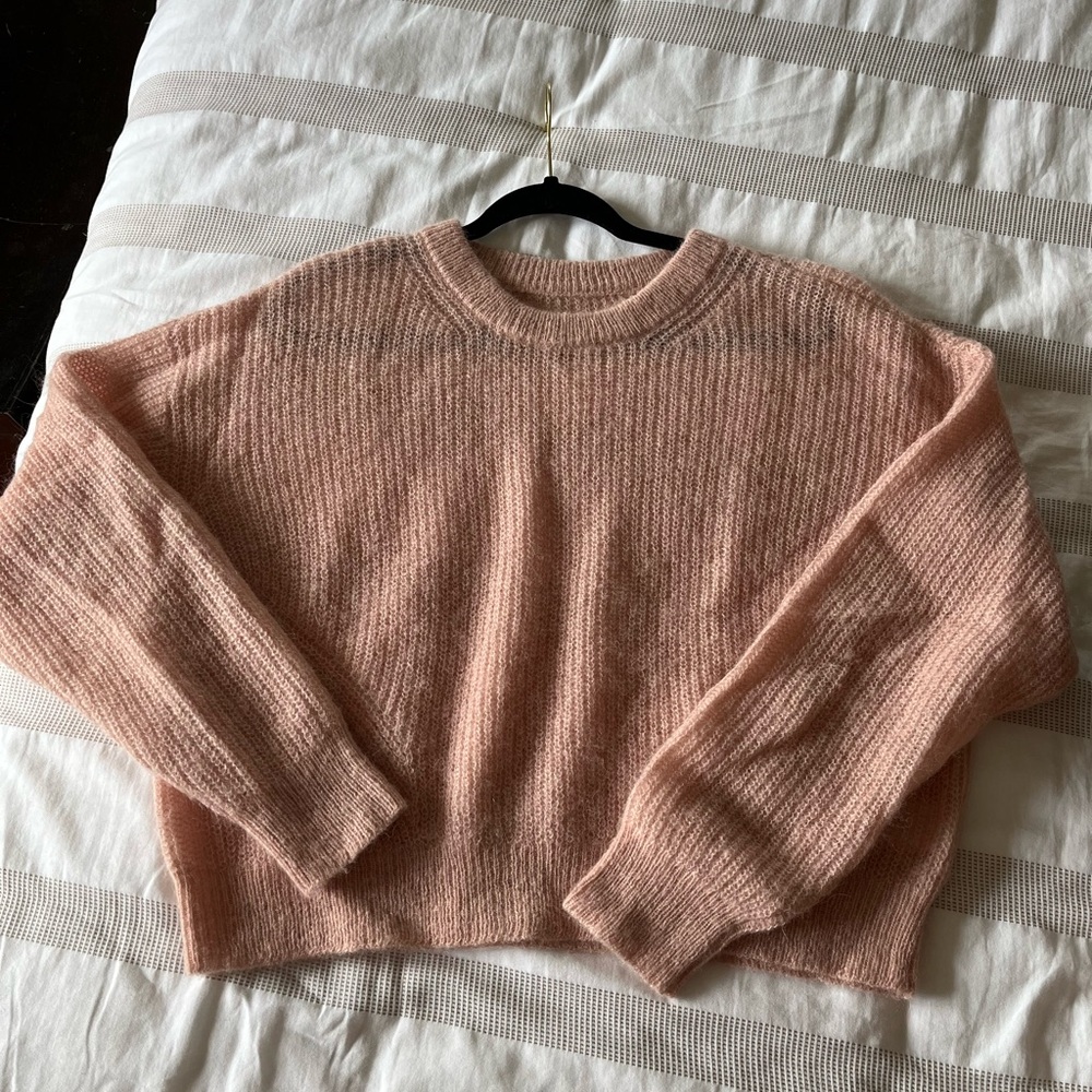 Veronica Beard Alpaca Mohair Pink Sweater